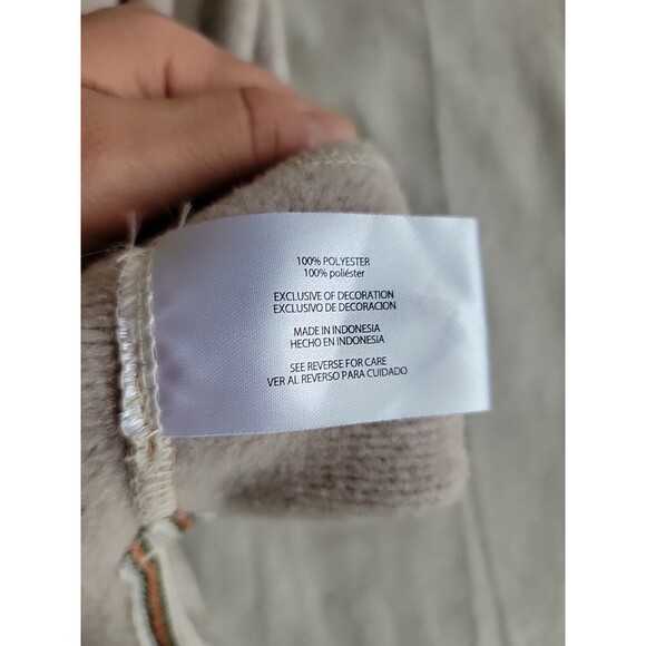 Woolrich Mens 2XL 1/4 Zip Pullover Cream Beige Pocket Logo Casual Solid Dad - Picture 10 of 15